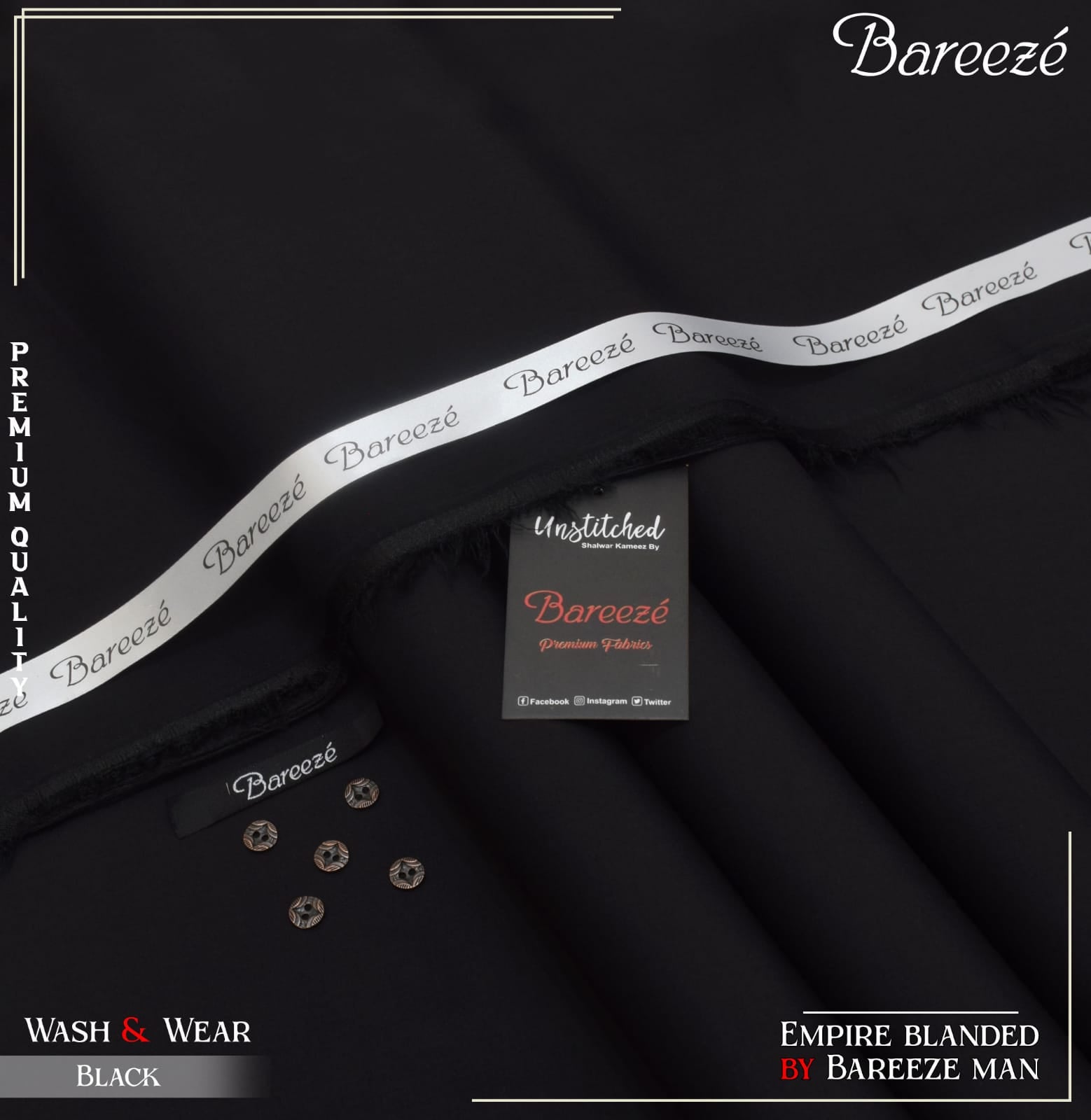 Bareeze Men Blended Wash & Wear B-006